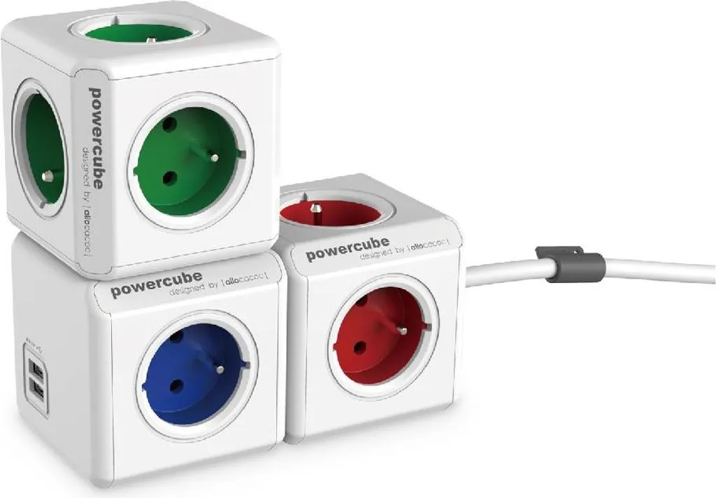 Cubenest Powercube Original USB PD 20W - Multipresa 4 Prese Bianco/Blu - 8