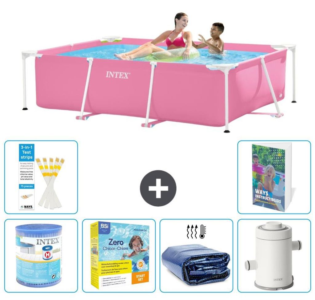 Rechteckiger Frame Pool - 220x150x60 cm - 7-teilig S65