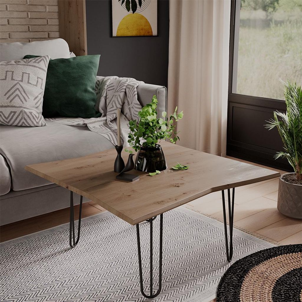 Vicco Couchtisch Yan, 80 x 80 cm, Artisan