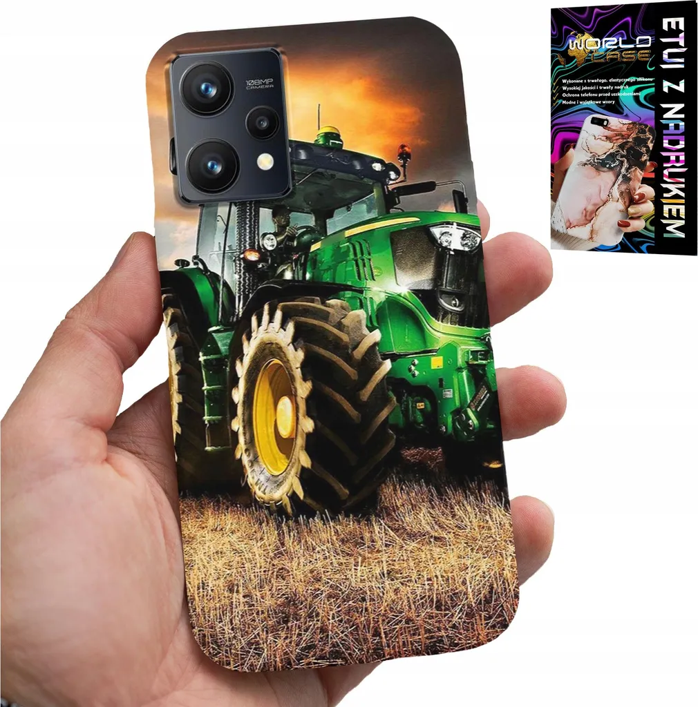 Idea Regalo Cover Realme 9 Pro Trattore Agricolo e Vetro 9H