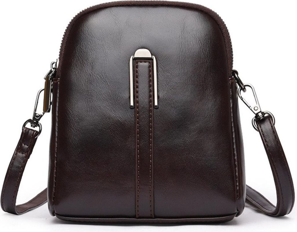 INF Modische Damen PolyurethanUmhängetasche - Mini Schultertasche für Alltag Braun