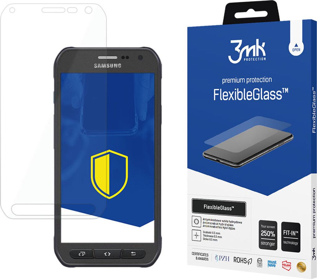 3mk Display Hybridglas FlexibleGlass für Samsung Galaxy S6 Active 0,3mm 7H