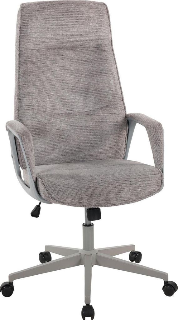 Chefsessel - Grau - Metallgestell - Webstoff - mit Wippmechanik