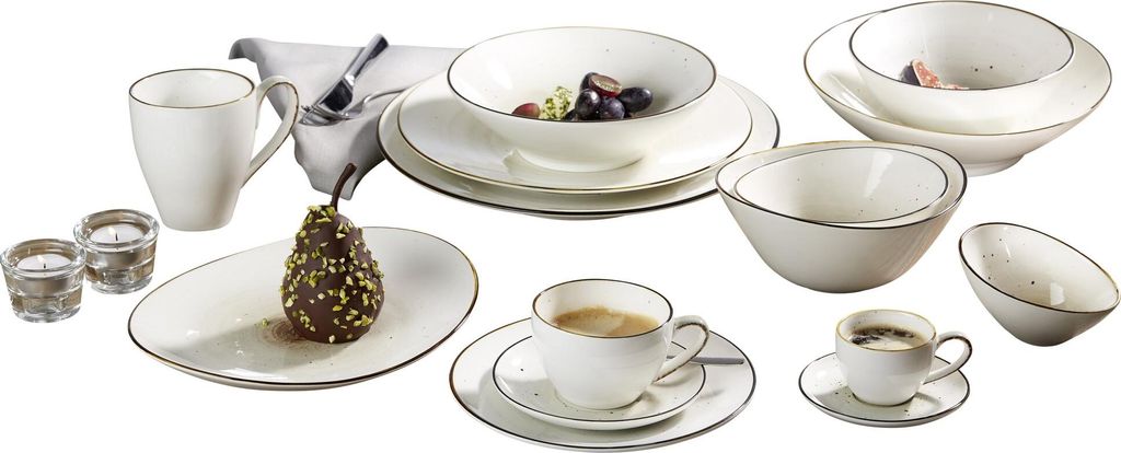 Servierschale rund 20cm 4er Set Cosmo grau