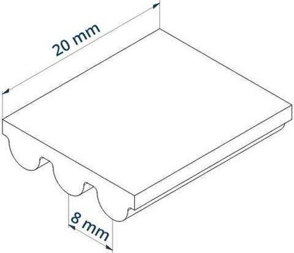 Zahnriemen HTD 1904-8M-20 mm SWR