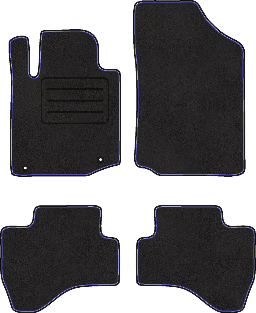 Tappetini Auto per Citroen C1 I (2005-2014) Velluto Nero 4pz Nuovo