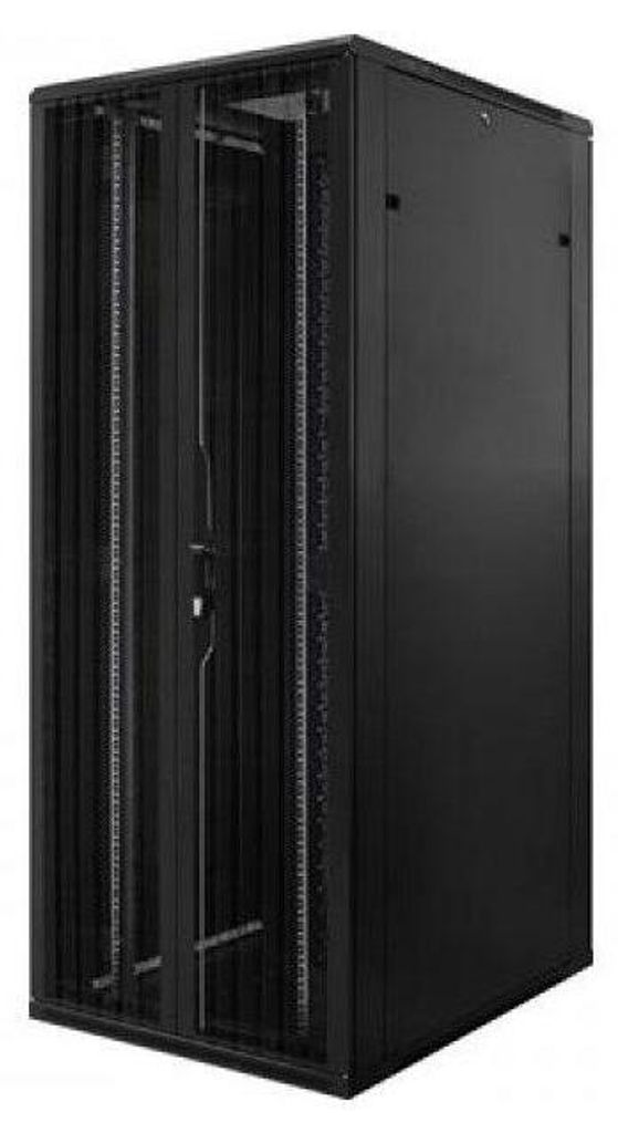 42 HE 19” Serverschrank, mit perforierten Doppelflügeltüren vorne und hinten (BxTxH) 800 x 1200 x 2000mm