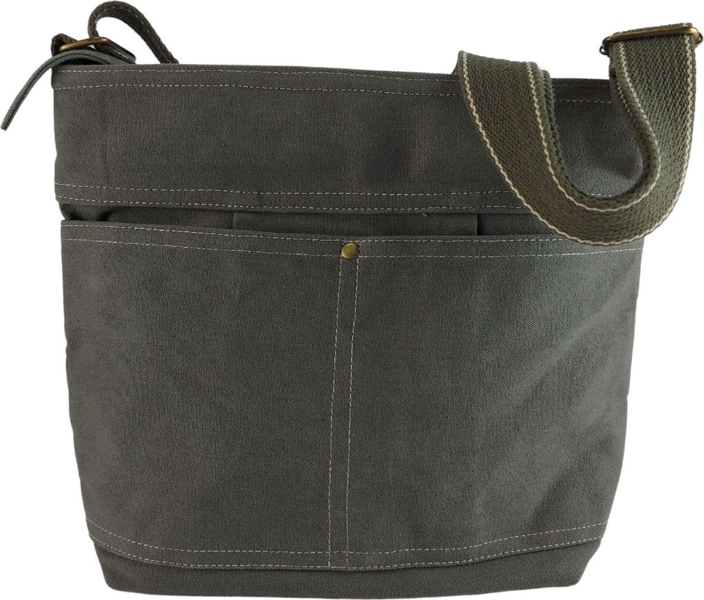 Damen Vegan Umhängetasche. Die nachhaltige Crossbody Hobo Tasche ist aus 100% Baumwolle/Canvas Große Stofftasche als Geschenkidee für Frauen