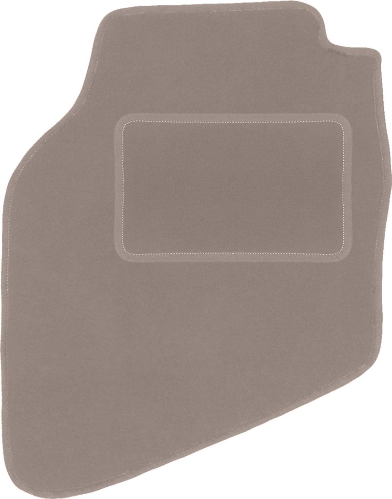 Fahrerfußmatte Velours beige passend für Honda Jazz II (2002-2008, Schrägheck) – mit Befestigungen – passgenau