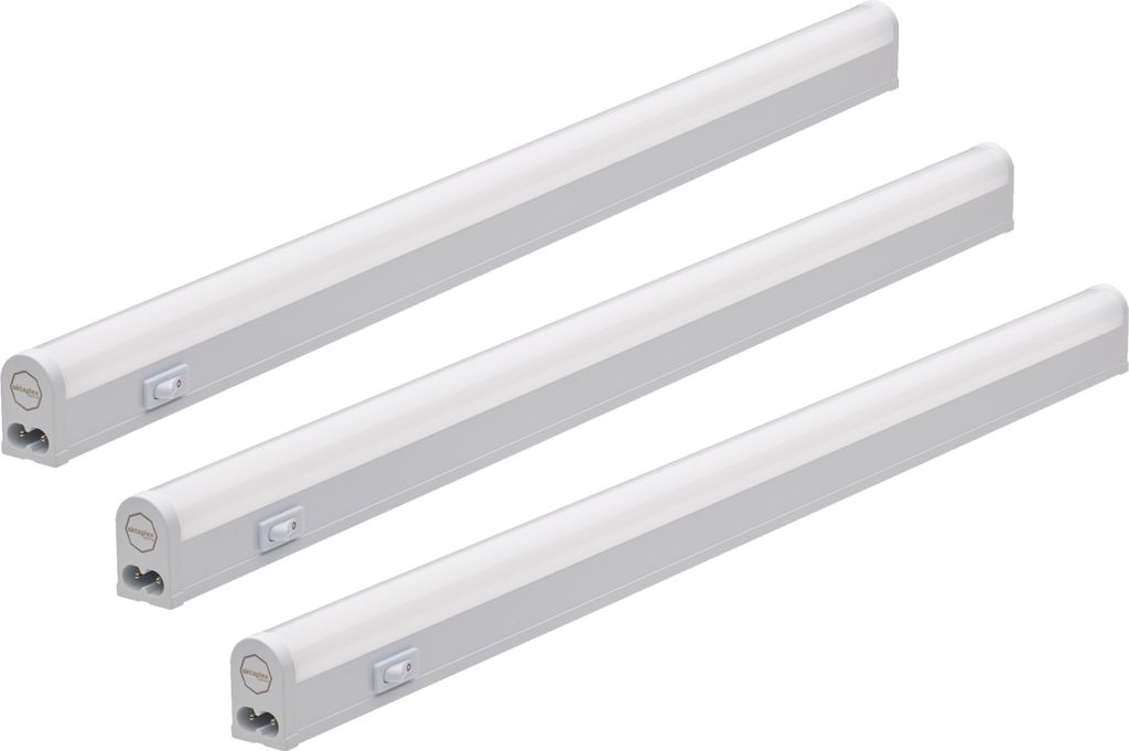 2er Set Oktaplex LED Unterbauleuchte Küche 28 cm Küchenlampe neutralweiß 4000K 4W mit Schalter