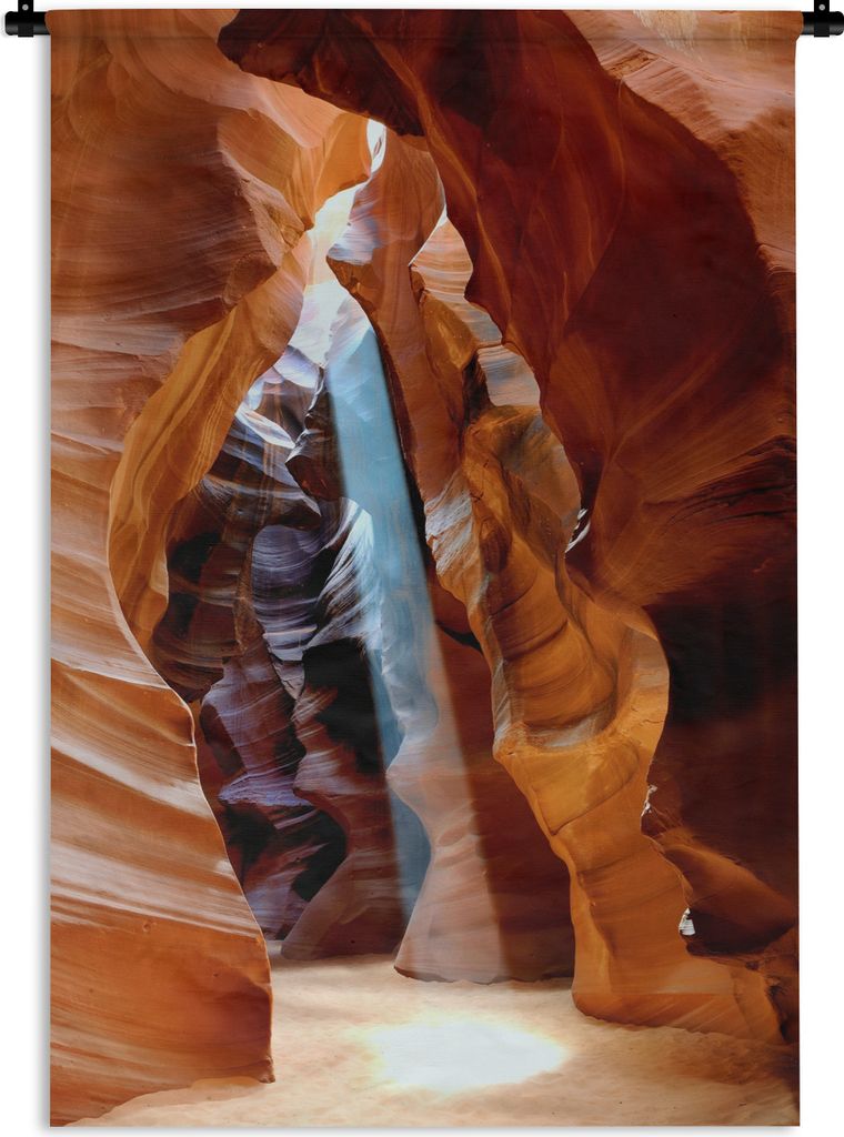 MuchoWow Wandteppich Wandbehang Sonnenlicht durch die engen Schluchten des Antelope Canyon 120x180 cm Tapisserie Dekoration Wandtuch - Schlafzimm...