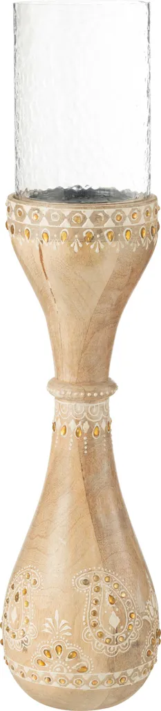 Luminaire perles de manguier J-Line large - Ambiance bohème pour salon