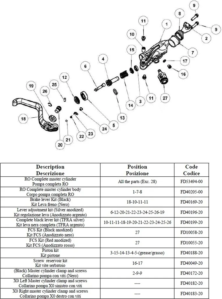 Levier de Frein de Rechange Formula RO pour Entretien Freins de VTT