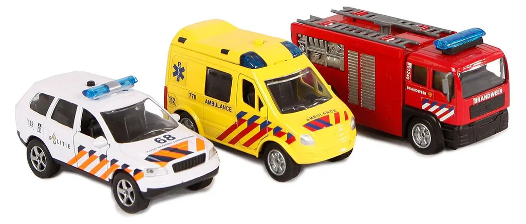 Jouet de Secours pour Circuit Enfant - Véhicule d'Urgence Pull-Back - 2