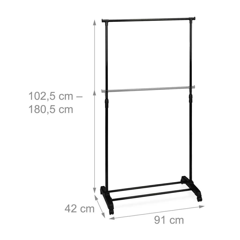 relaxdays Appendiabiti mobile con ripiano - 6