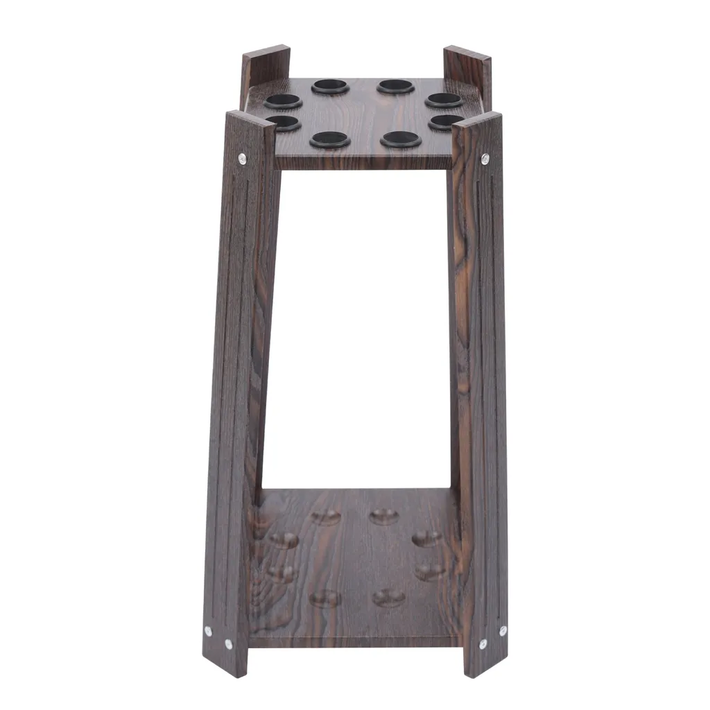 Support Billard 8 Trous Finition Bois Brun - Structure Stable au Sol - 3