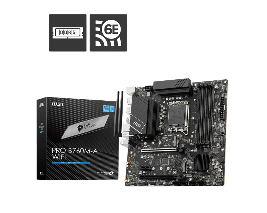 Carte MSI B760M-A WIFI pour Montage Vidéo et Multitâche Fluide sur PC
