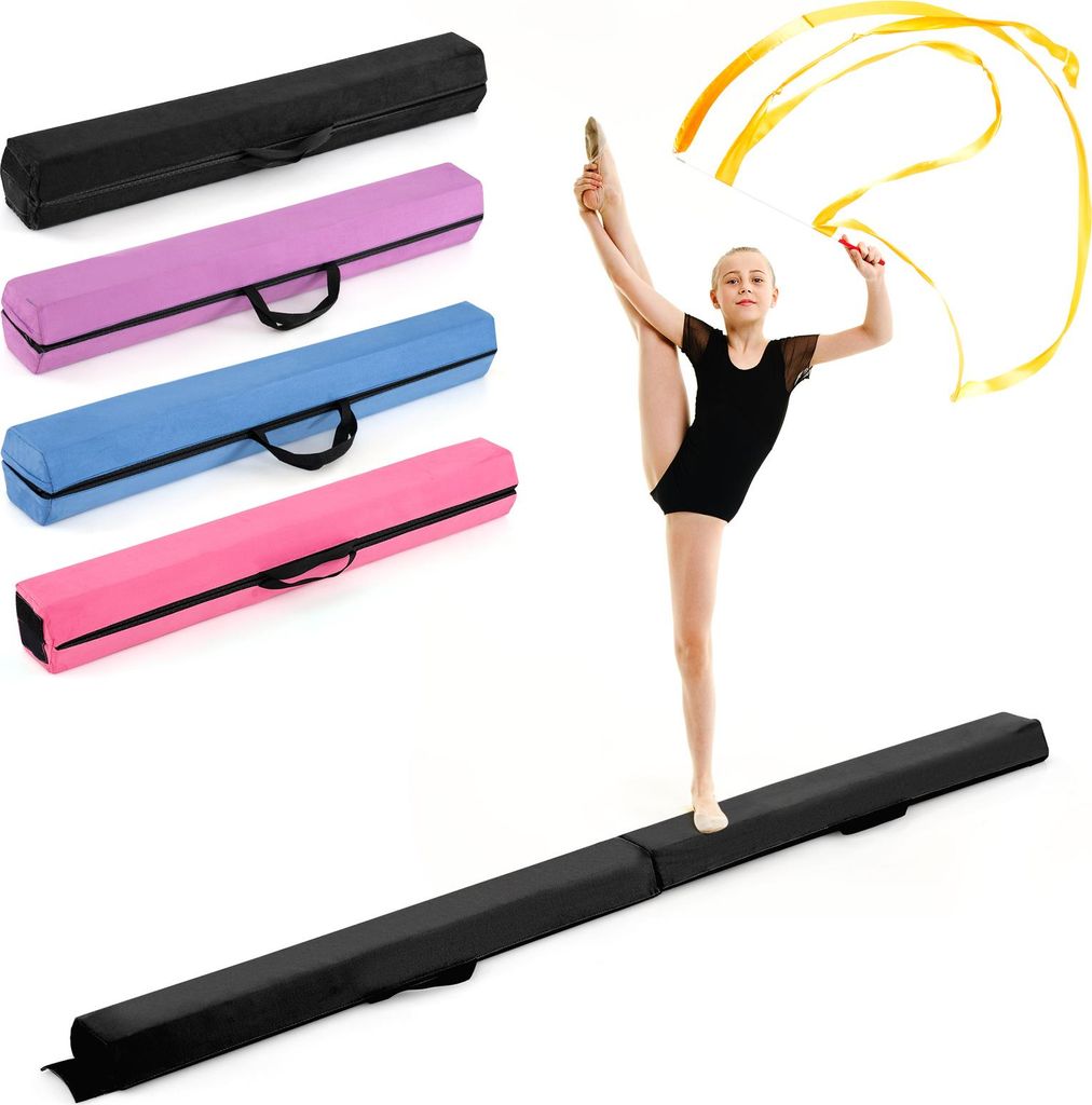 Skládací kladina COSTWAY 210 cm, gymnastická kladina s Obrázek produktu 