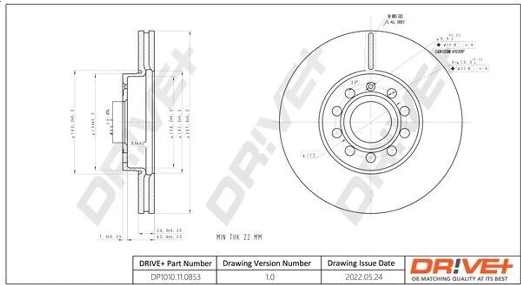 Éliminez les Vibrations : Disque de Frein Avant 1K0615301K pour Seat Leon