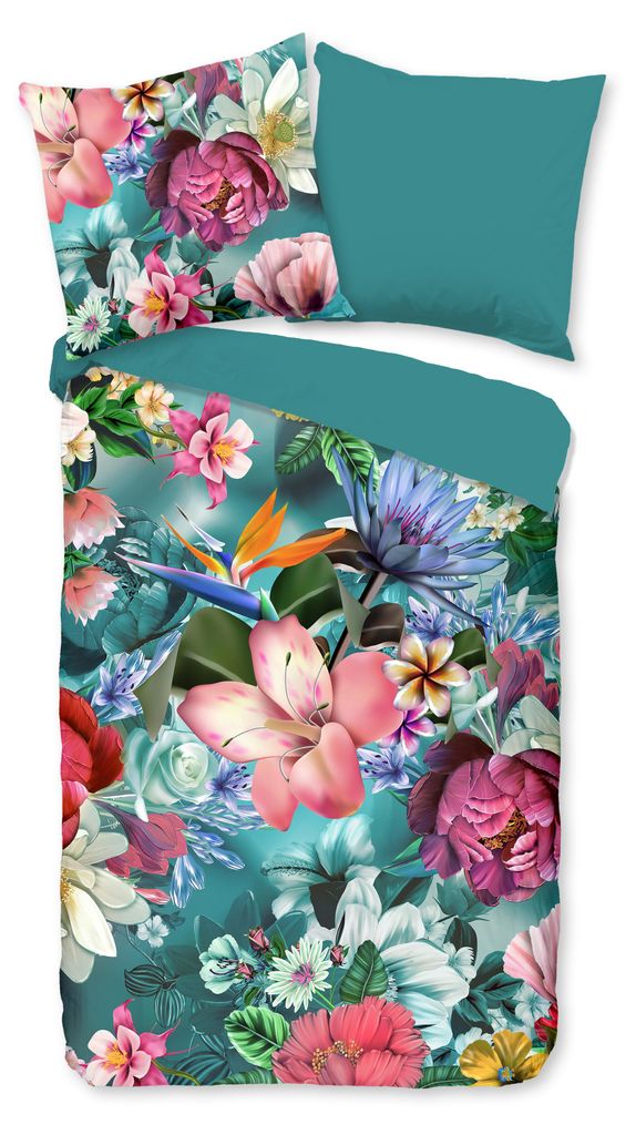 Good Morning Dekbedovertrek "Tiandra" - Blauw - (155x220 Productafbeelding 