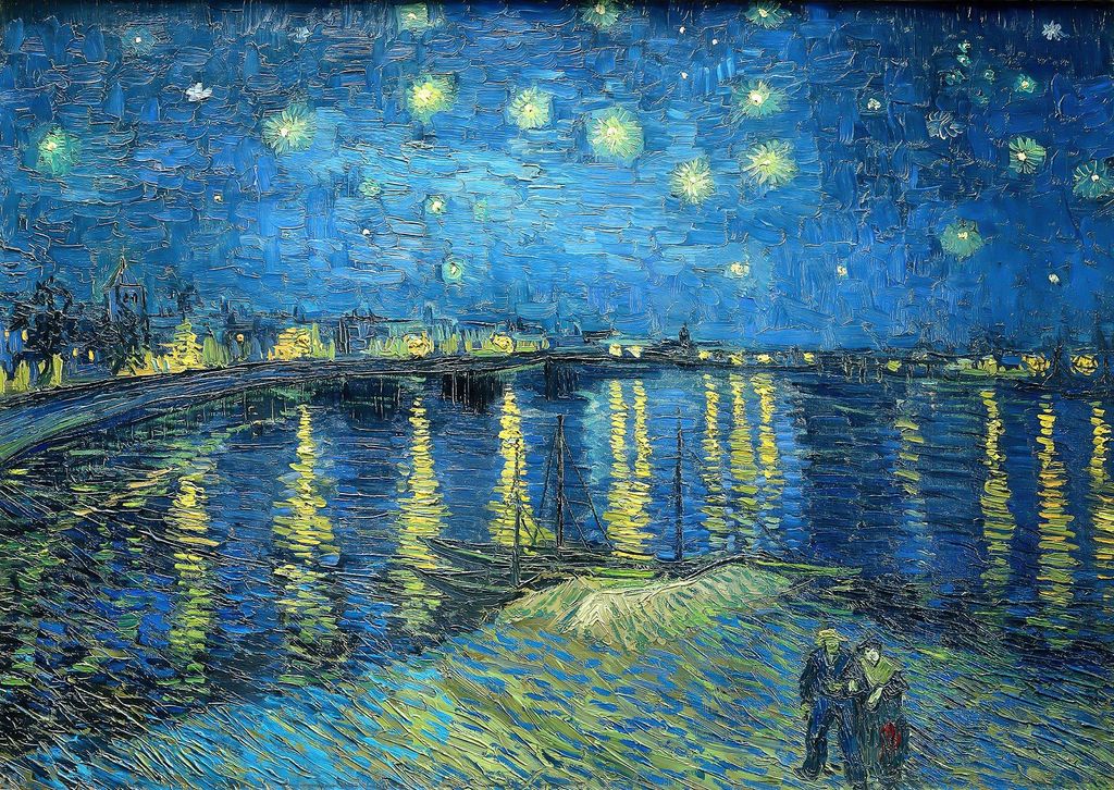 ENJOY Puzzle Vincent Van Gogh: Sternennacht über der Rhône 1000 Teile
