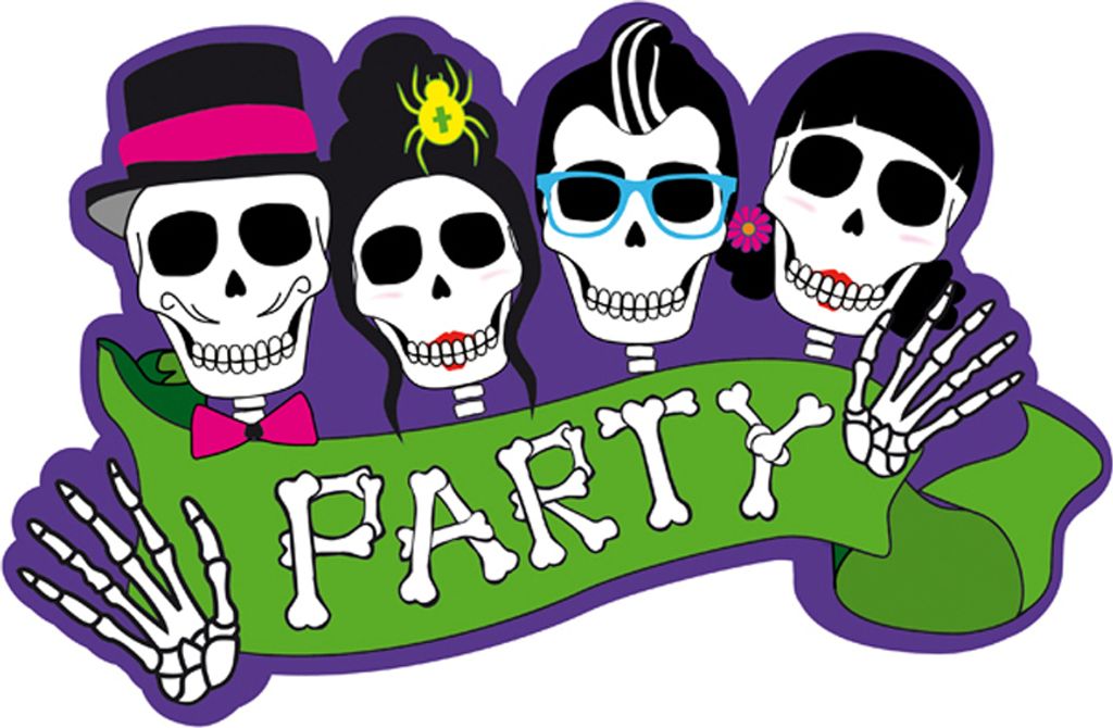 Day of the Dead Halloween Party Wand Dekoration Skull