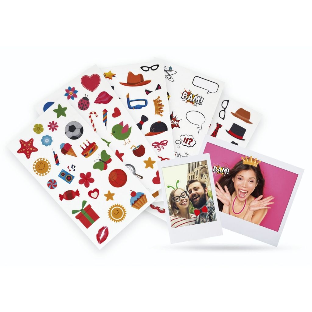 Fujifilm Instax Fun-sticker-set (bestehend aus 110 Sticker zum dekorativen bekleben der Instax-Sofortbilder)