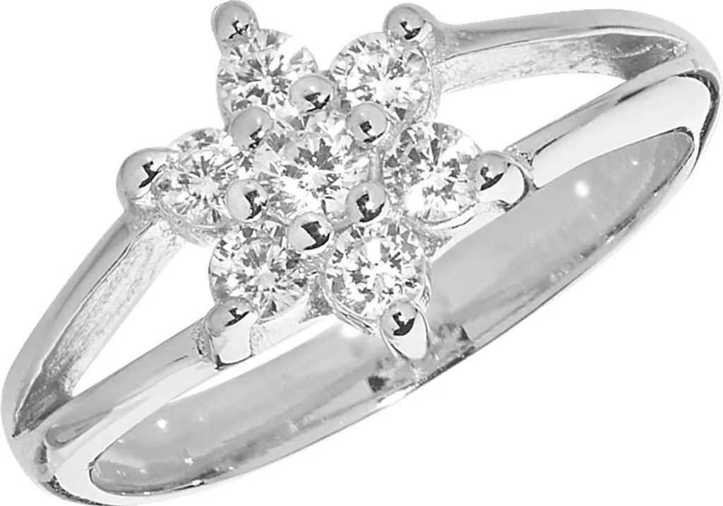 Bijou Cadeau Femme : Bague Argent 925 et Oxyde de Zirconium Taille 51