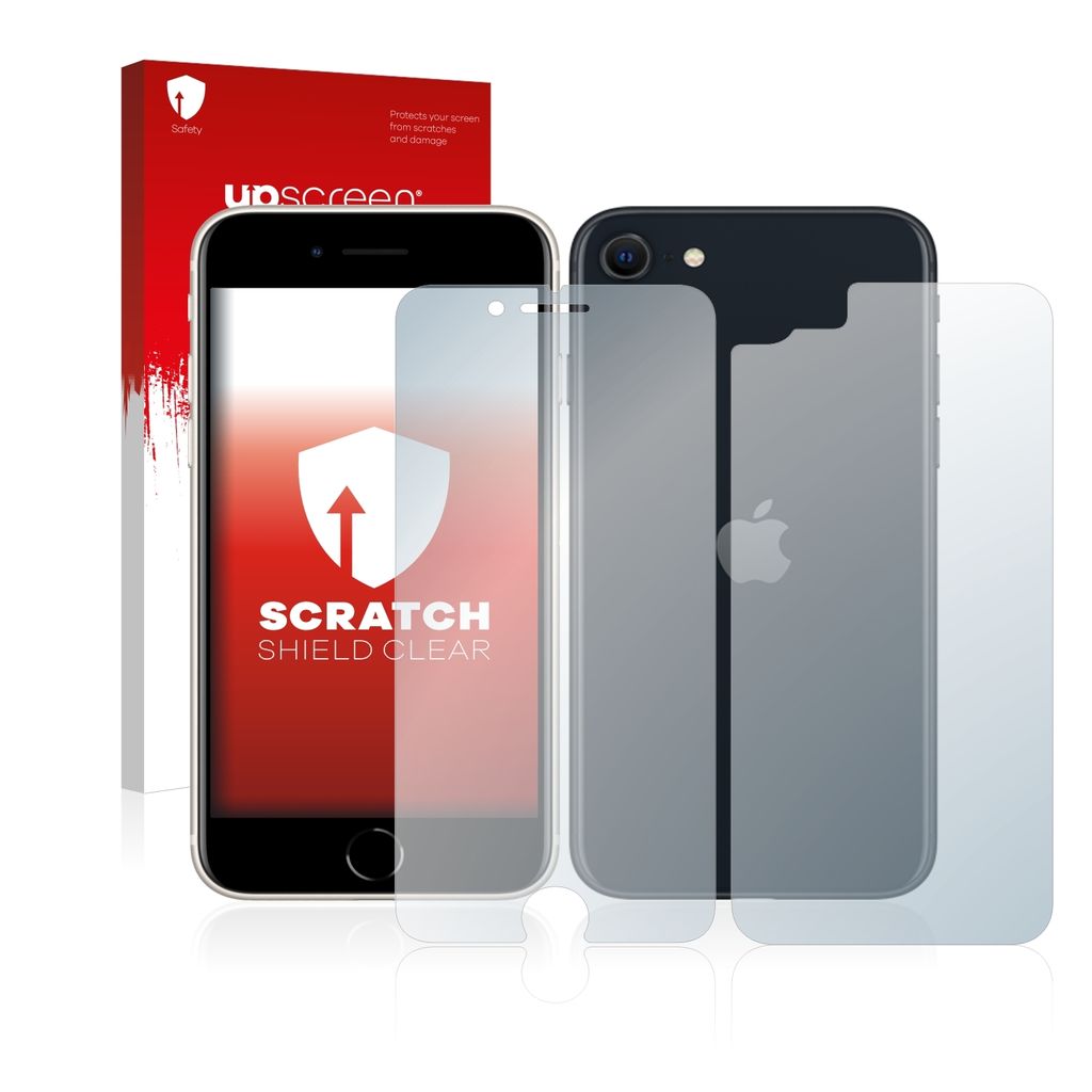 upscreen Schutzfolie für Apple iPhone SE 3 2022 (Display+Rückseite) Displayschutz Displayschutzfolie Folie Klar Transparent