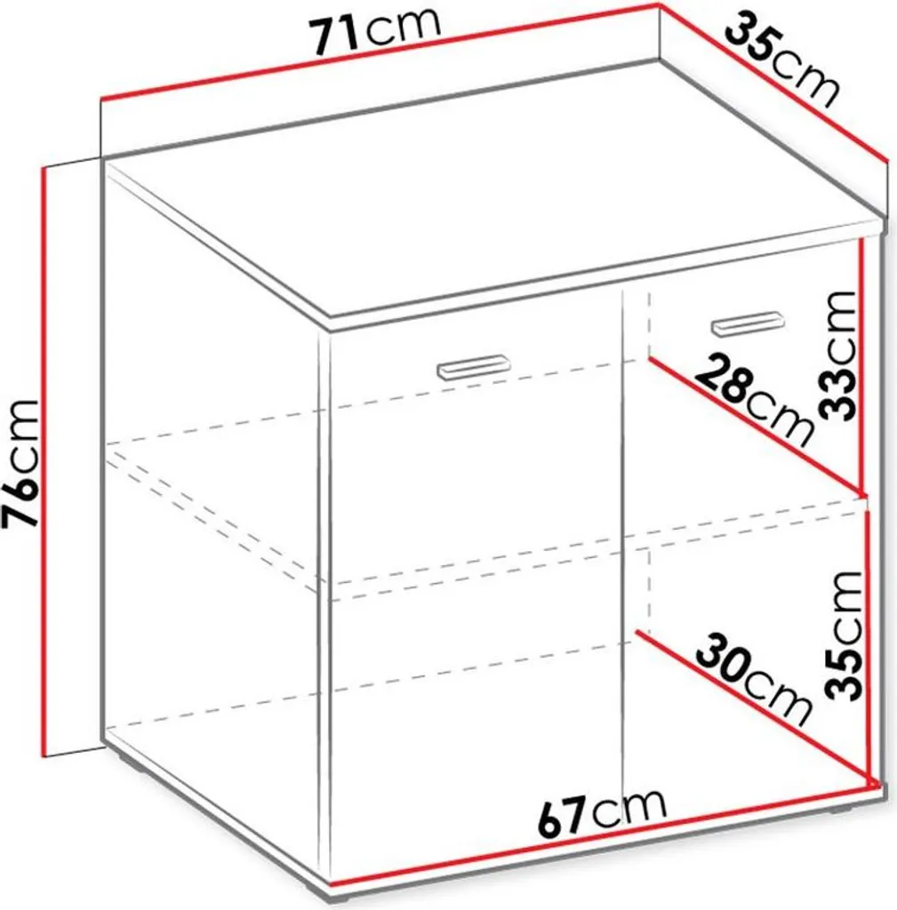 Petite commode blanche MICHALA - Rangement discret pour optimiser votre espace - 4