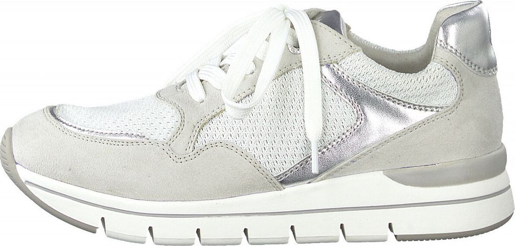 Marco Tozzi Damenschuhe Schnürschuhe Sportive Schnürer Weiß Freizeit, Schuhgröße:36 EU