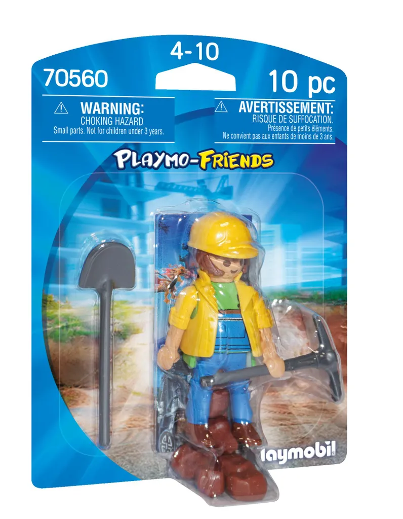 PLAYMOBIL 70560 Ouvrier du bâtiment City Action figurine de chantier
