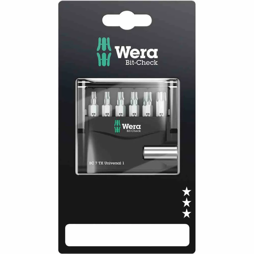 Wera 05073404001 - Eccellenza nel Serraggio Torx - Set 7 Pezzi