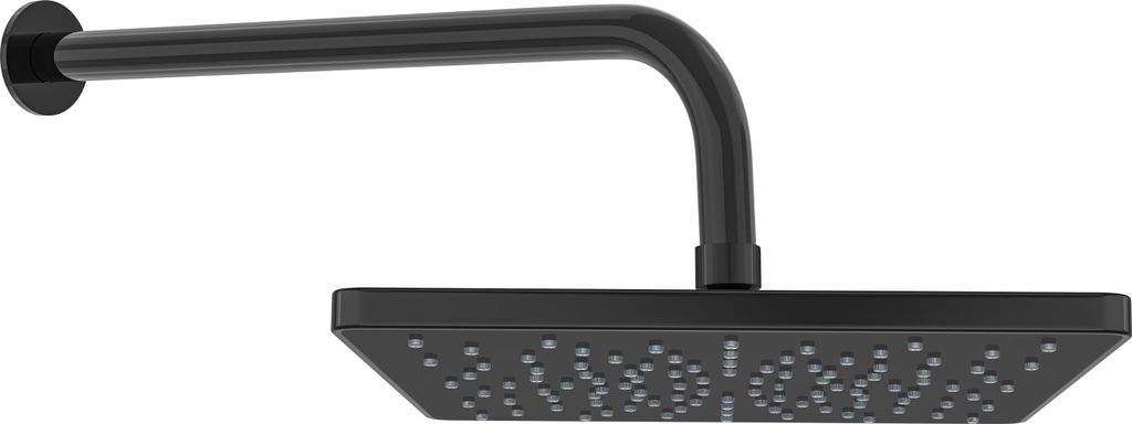 Duschkopf Regendusche 25 x 25 cm | Regenduschkopf Edelstahl Regendusche Brausekopf Schwarz | Überkopfbrause Maxima Mat Black