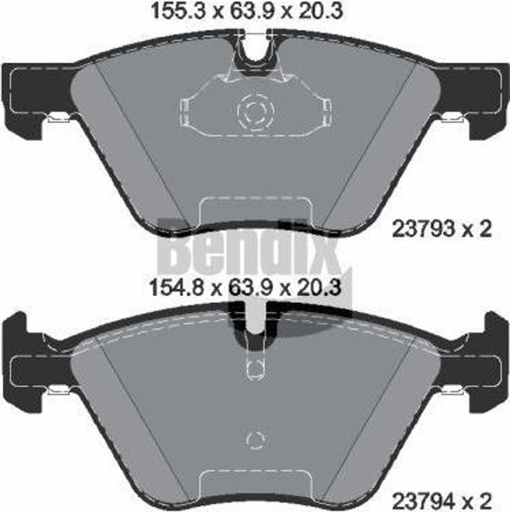 BENDIX Braking BPD1263 Bremsbelagsatz, Scheibenbremse OE 2339267 kompatibel mit 5er E60, 5er E61, X1