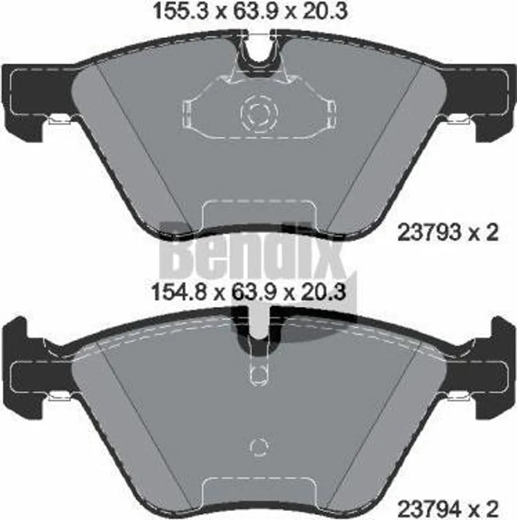 Stop Sifflements Freins : Plaquettes Bendix BPD1263 BMW Série 5 et X1
