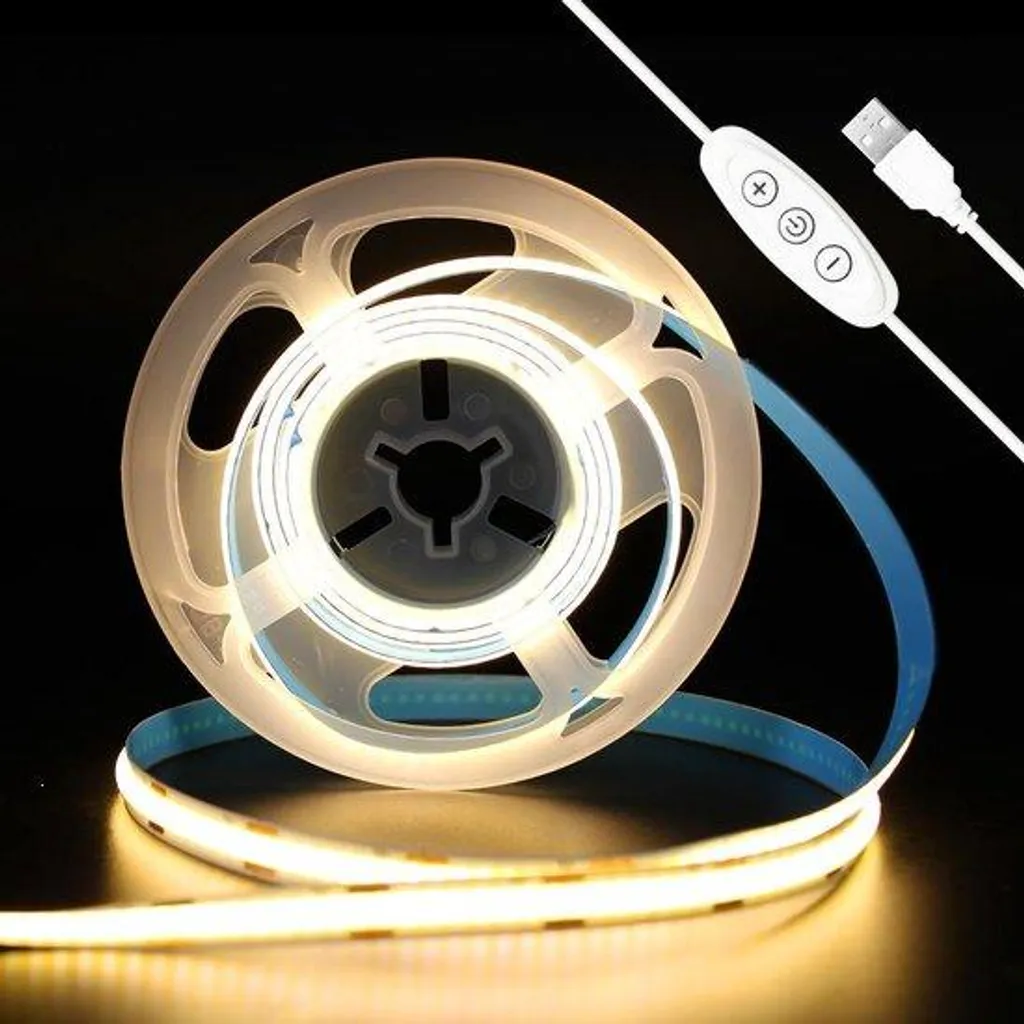 Ruban LED 2m haute performance CRI 93+ 5V - Dimmable 3000K (DIY)