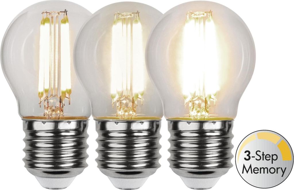 Lampadina LED 'Clear 3-Step Memory', E27, 4,2W, 50-470lm, Immagine del prodotto 