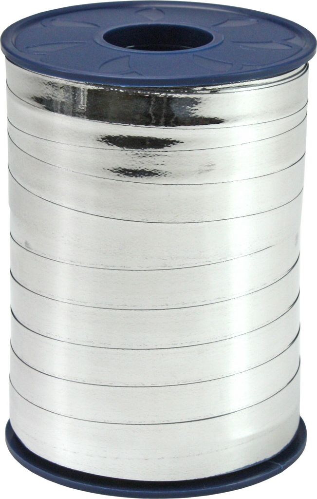 Pattberg Ringelband Metallic, 10 mm breit, silber (250 m) Produktbild 