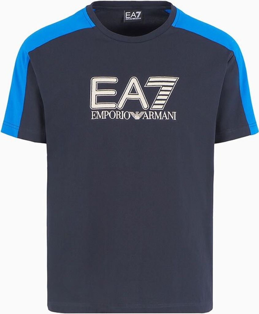 Ea7 Emporio Armani 6dpt03-pjohz Kurzarm-t-shirt Blau S Mann Blau S