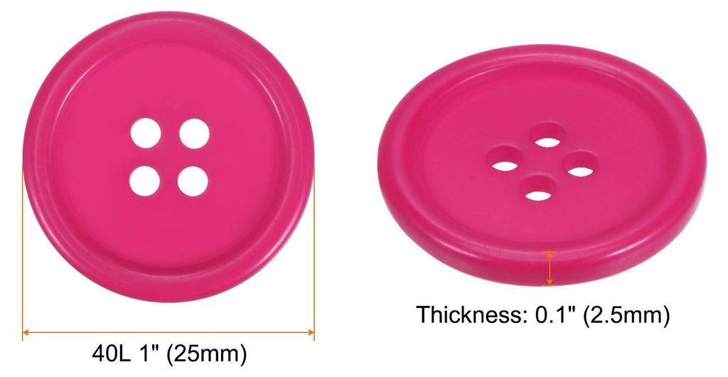 10 Stš¹ck Kn?pfe Gro?e N?hkn?pfe 1"(25mm) Harz Kunststoffkn?pfe Flach 4 Loch Rund Bastelkn?pfe zum N?hen Bekleidung Jacke Hemden Mantel Blazer St...