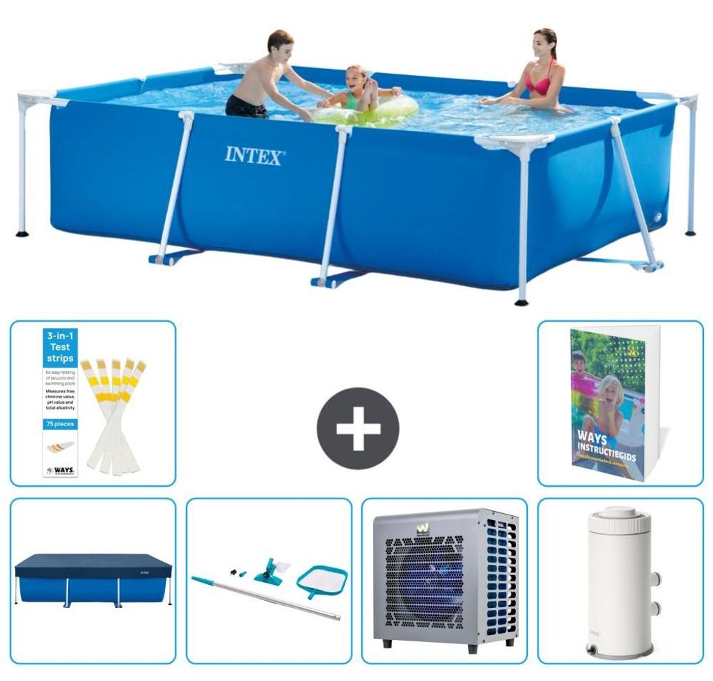 Rechteckiger Frame Pool - 300x200x75 cm - 7-teilig S122