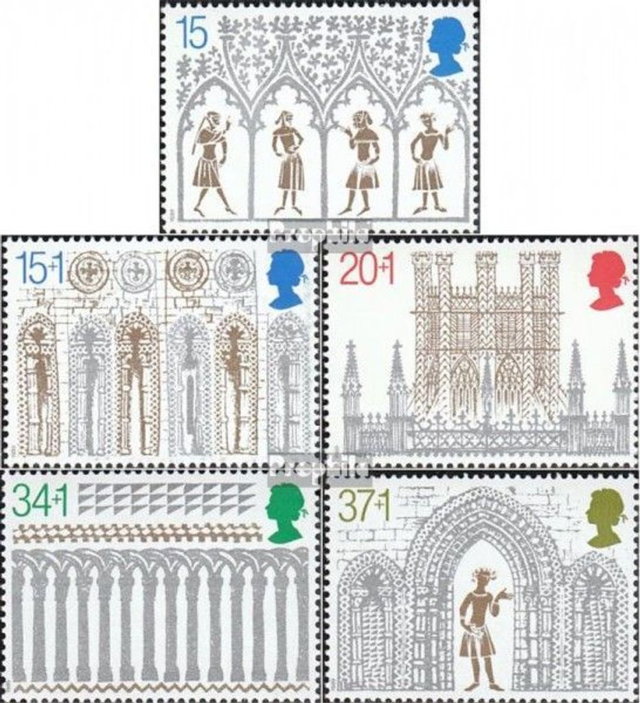Briefmarken Großbritannien 1989 Mi 1235-1239 (kompl.Ausg.) postfrisch Kathedrale von Ey