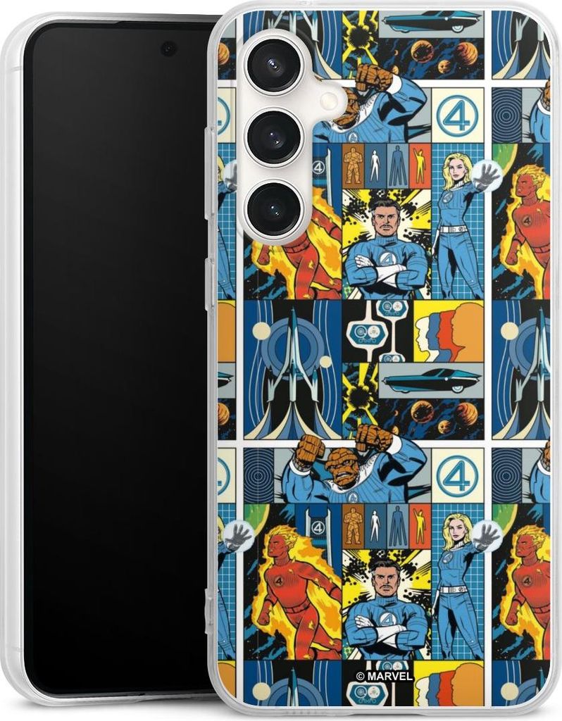 DeinDesign Handyhülle für Samsung Galaxy S23 FE Silikon Hülle Case Smartphone Schutzhülle Offizielles Lizenzprodukt Marvel The Fantastic Four