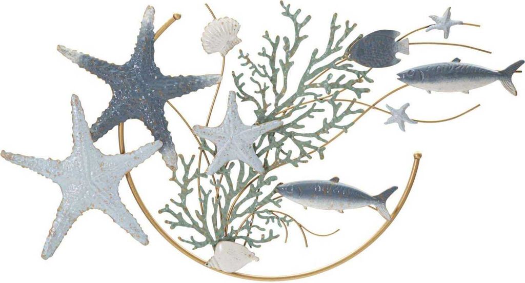 Mauro Ferretti Wandpaneel Seestern 95,3x5x53,3 cm blau