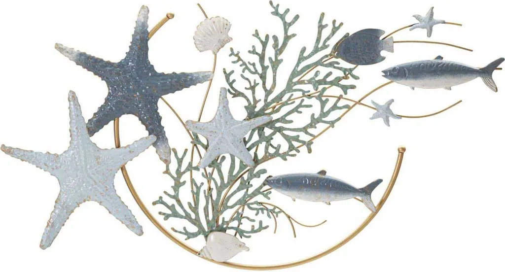 Objet déco murale bord de mer bleu pour salon et chambre Mauro Ferretti