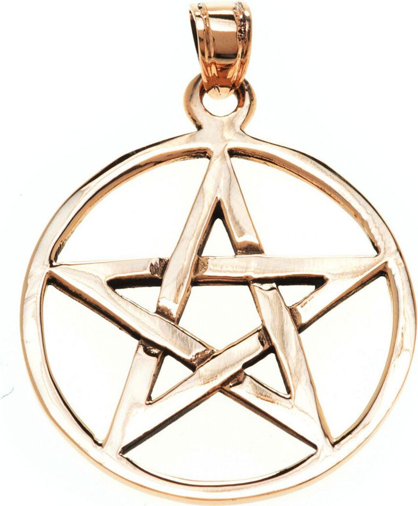 Pentagramm Bronze Anhänger Schmuck - Pentagramm - 32x23mm