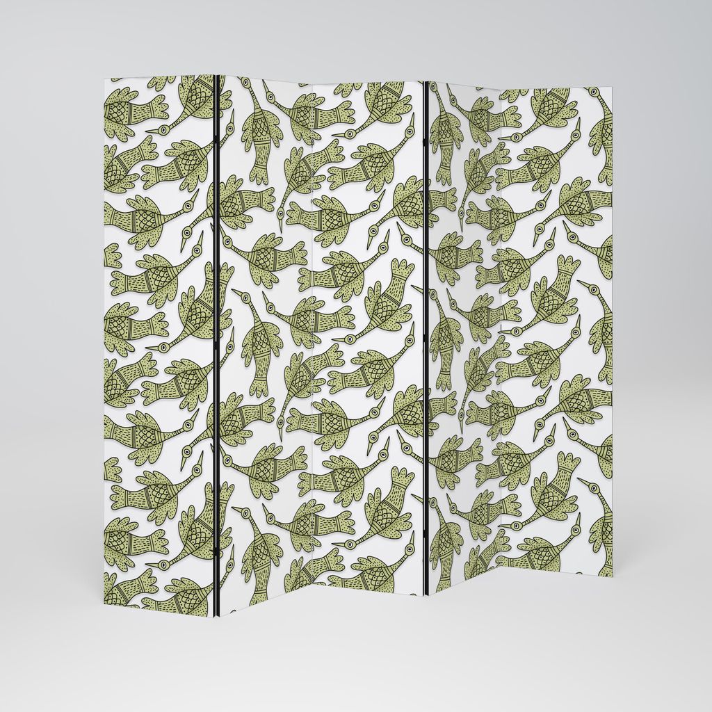 SpaceRebels Paravent Raumteiler - 5-teilig Raumtrenner, Druck 1-Seite - Raumtrenner - Trennwand Wohnung - Room Divider - Spanische Wand Deko Modern...