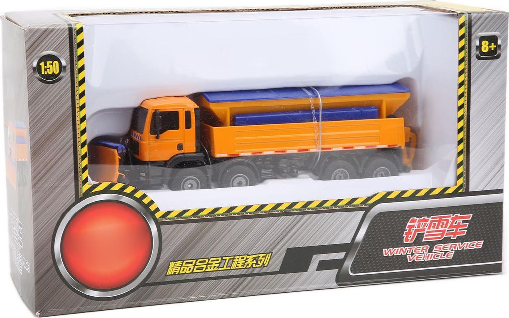 1:50 Schneekehrmaschine Modell Zinklegierung Simulation Ingenieurfahrzeug Spielzeug für Jungen