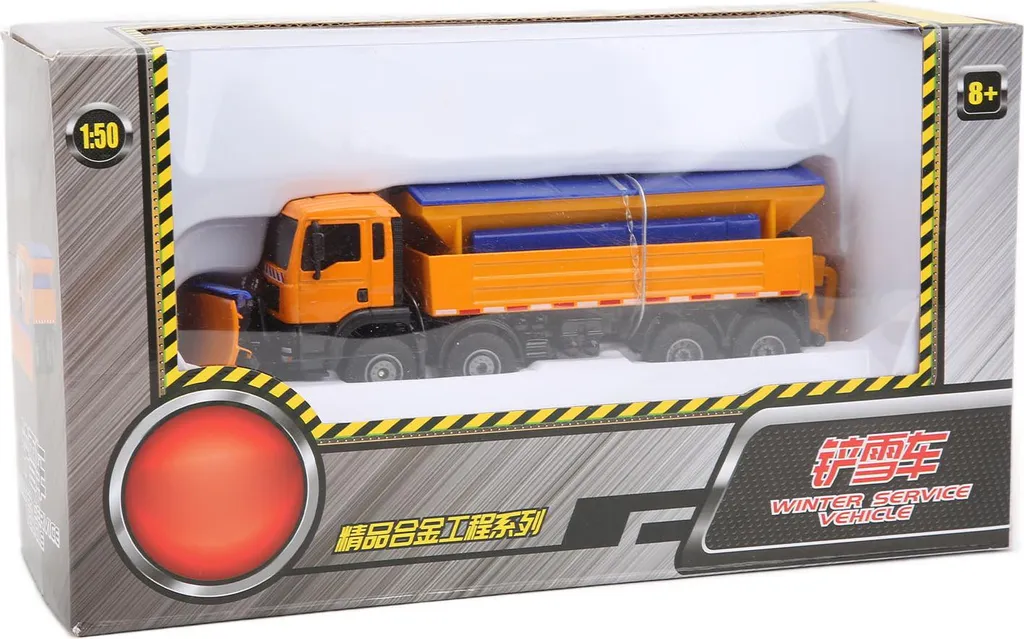 Chasse-neige modèle 1:50 en alliage zinc - Engin de déneigement métal